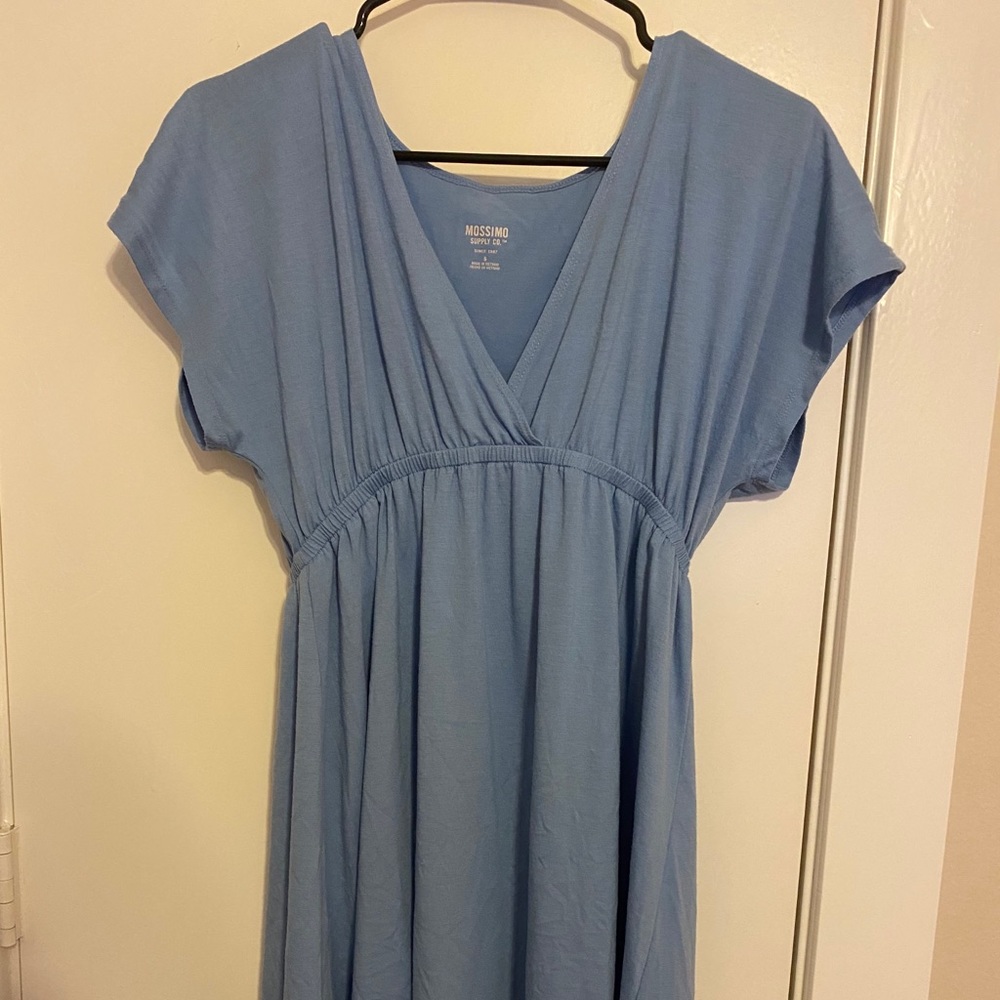 Blue skater dress